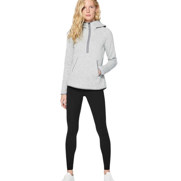 Lululemon Fleece and Thank You Light Gray Pullover Hoodie 4 - Picture 2 of 11